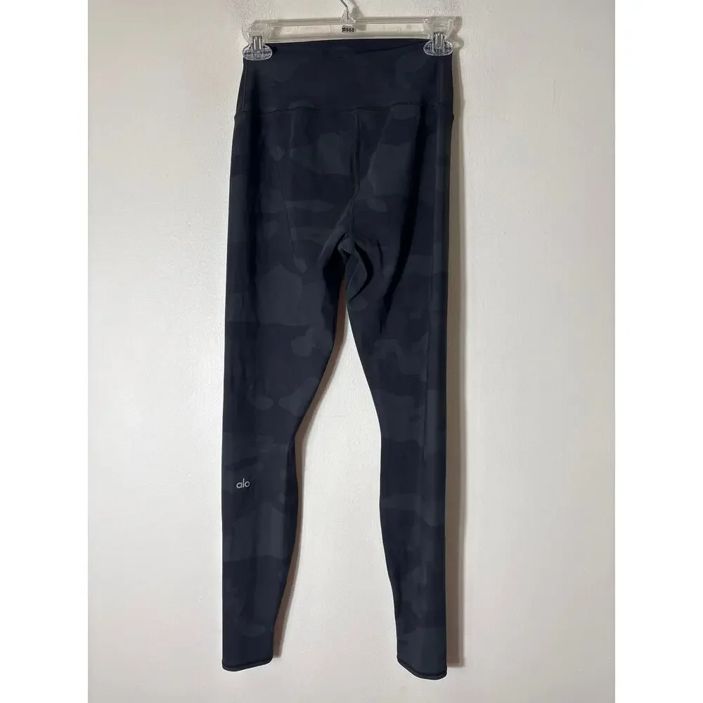 Alo Yoga Dark Gray Camo Athletic Leggings Sz S